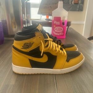 Jordan Black and Yellow High-Top Sneakers